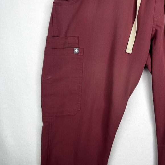 FIGS Kade Cargo Pants Figs Mauve Drawstring Women Sz M Petite Medical Cargo - Picture 5 of 13